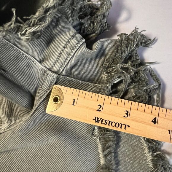 PISTOLA Gigi Low Rise Cut off Distressed shorts in Olive Green Sz 27 NWT - Picture 8 of 9